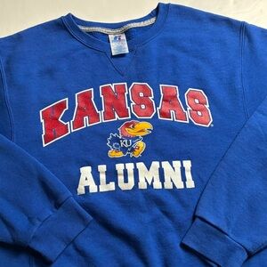 001 - VINTAGE 00s UNIVERSITY OF KANSAS KU JAYHAWKS SWEATSHIRT